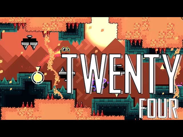 Just another simple level to play | "Twenty Four" (All coin) by Hychie【Geometry Dash】