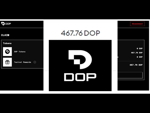 领取 AIrdrop 代币 DOP 467.76 II Mạng ETH