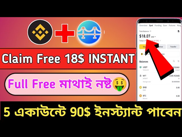 INSTANTANÉ 18 $ USDT gratuit !! Binance Nouvelle offre aujourd'hui || Binance TAO Token Airdrop ||18$ TAO par compte💯