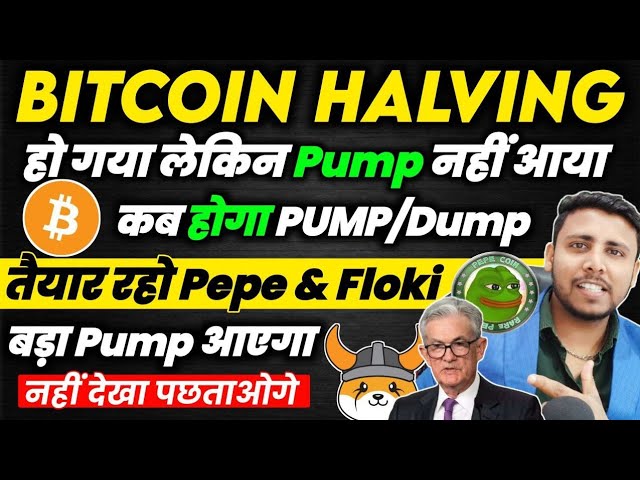 🟢Bitcoin Halving a eu lieu, le Dump n'est pas arrivé ? Quand y aura-t-il Crypto Dump/Pump 🙄 Urgence Pour tous ? Pépé et Floki