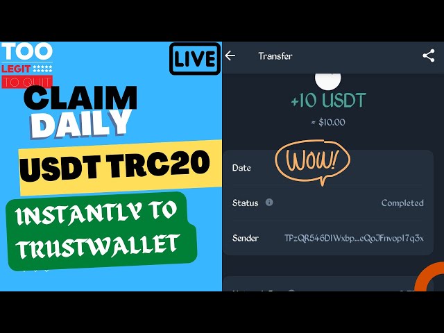 Site minier USDT gratuit - Gagnez 10 $ USD pour Trustwallet | Crypto Today (retrait en direct)