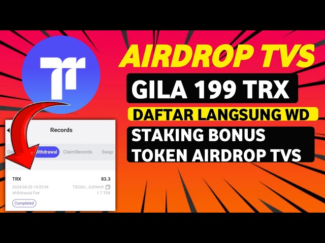 NOT VIRAL YET🔥WD 100 TRX AND TVS TOKEN AND FREE TVS TOKEN BONUS