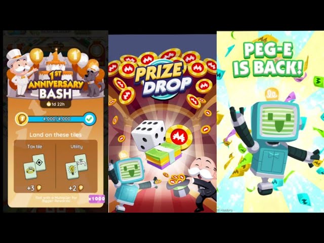 1주년 BASH PEG-E 상금 600개 이상의 토큰 수집 MONOPOLY GO 게임 플레이 #monopolygo #pege