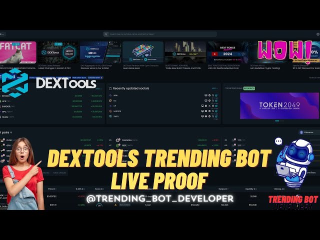 Dextools Trending Bot | How to trend your token on Dextools ? | Live Trending Proof #dextools