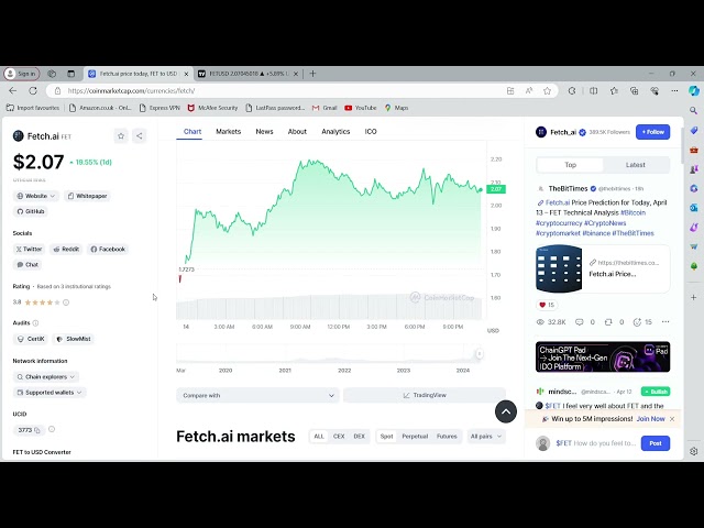 $100 FET - AI ALT 코인 가격 예측