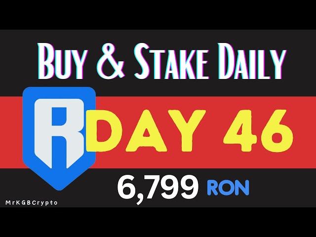 RONIN TOKEN Ron Token Daily Buys & Staking Journeys - DAY 46