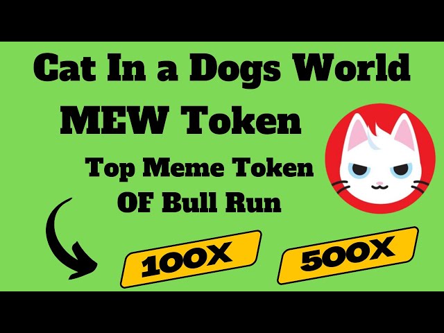 이번 Bull Run에 대한 Cat in a Dogs World (MEW) 토큰 가격 예측 | Mew 토큰 2024년 최고의 Meme 토큰