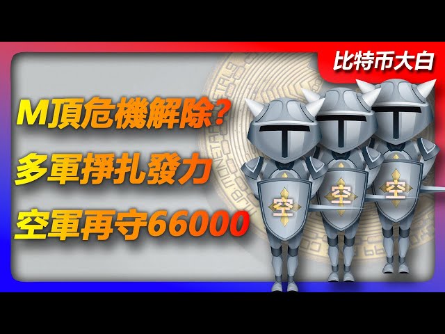 4月22日比特幣行情分析|比特幣減半完成，M頂危機解決了嗎？多支軍隊再次陷入困境，空軍保衛66,000人。市場開始反彈了嗎？比特幣 |比特幣 |乙醚