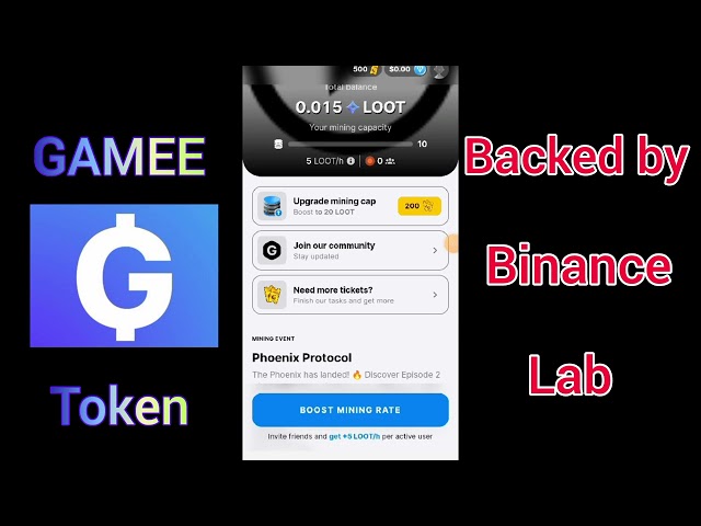 무료 $GMEE 토큰 청구, 새로운 텔레그램 무료 채굴 프로젝트 || BinanceLabs의 지원 || 게임미 에어드롭