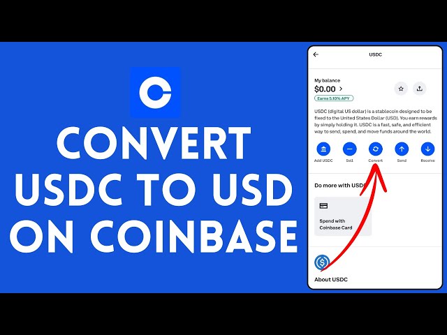 如何在 Coinbase 中將 USDC 轉換為美元