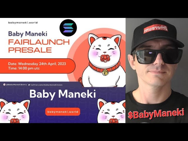 $BabyManeki - BabyManeki TOKEN PRÉVENTE CRYPTO PIÈCE SOL CAT MEMECOIN BABY MANEKI NEKO SOLANA ETH MEME