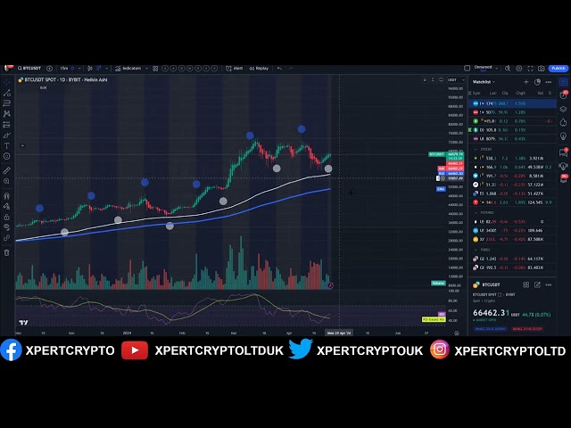 BITCOIN nou target pe weekly, plus potential HBAR