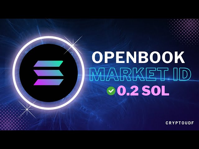 ✅Comment CRÉER un Openbook MARKET ID Économique et facile | 0.2 SOLEIL | Expliqué étape par étape