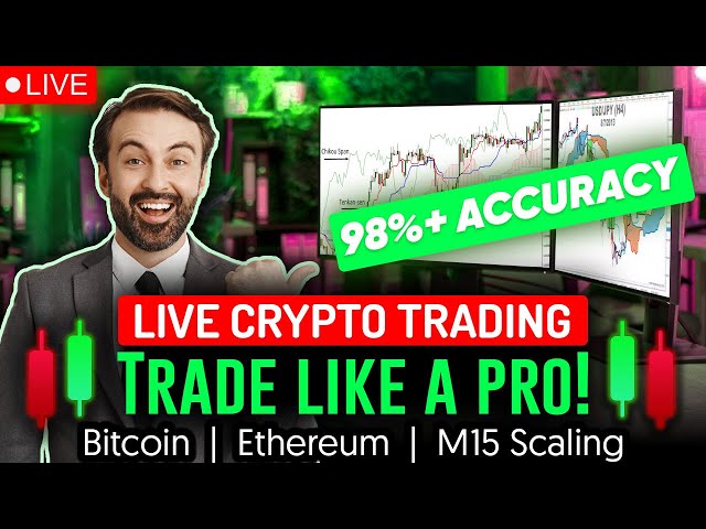 Crypto Trading en direct Bitcoin et Ethereum - Scalping BTC ETH en direct 24/04/2024