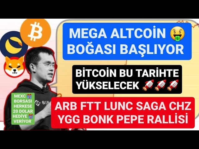 BITCOIN WIRD AN DIESEM DATUM STEIGEN🚨MEGA BULL STARTET 🚨FLOKİ ARB FTT LUNC SAGA CHZ YGG BONK PEPE RALLY