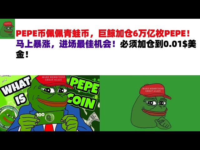 PEPE币佩佩青蛙币，巨鲸增发6万亿PEPE！价格立马暴涨，入市最佳机会！仓位必须增至0.01$ USD！ PEPE 币 |青蛙币市场分析！