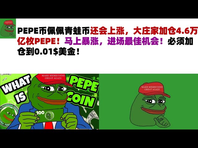 PEPE 코인 Pepe Frog 코인은 계속해서 상승할 것이며, 주요 북메이커들은 PEPE 포지션을 4조 6천억 늘렸습니다! 가격은 즉시 급등할 것이며, 시장에 진입할 수 있는 절호의 기회입니다! 위치는 다음과 같아야합니다.