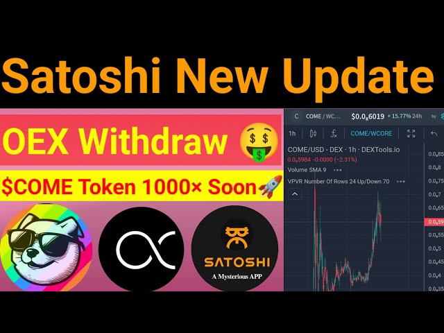 Openex $COME token price prediction 🚀🚀 Satoshi new update | oex withdraw update | come token prive