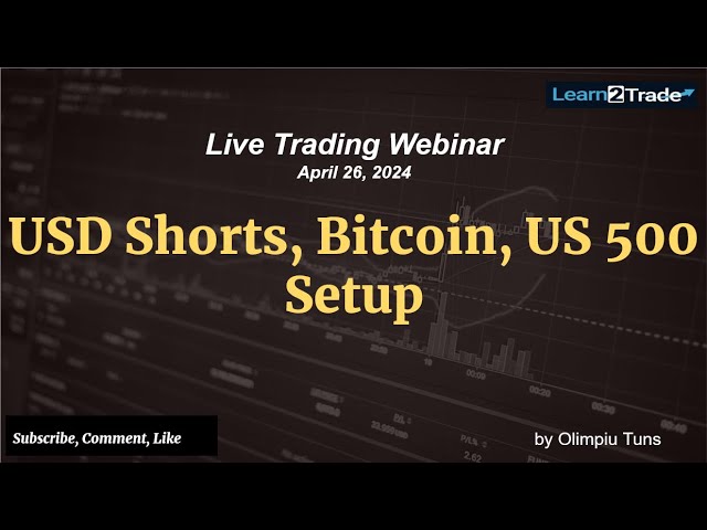 Live Trading Webinar | USD Shorts, Bitcoin, US500 Setup | April 26, 2024