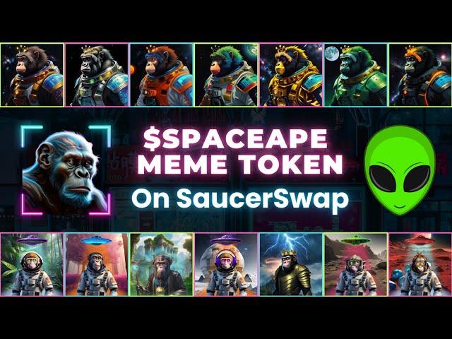 SaucerSwap DEX의 Hedera 및 HBAR Meme 토큰 SpaceApe