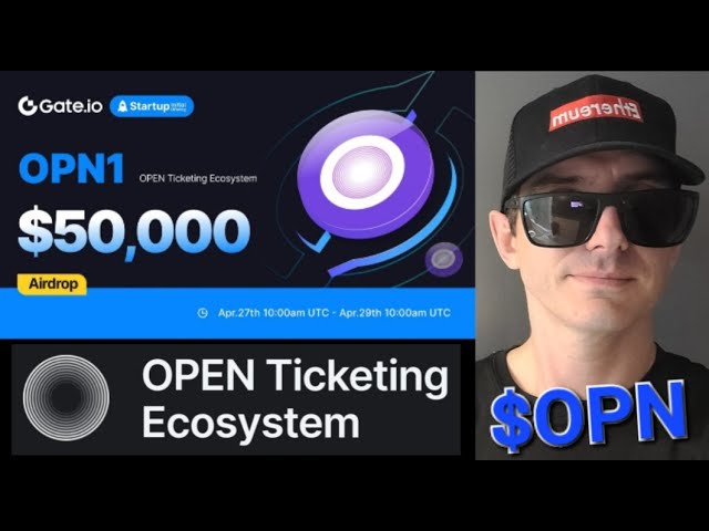 $OPN - OPEN TICKETING ECOSYSTEM TOKEN CRYPTO COIN OPN OPN1 GATE GATE.IO ETH ETHEREUM ERC20 UNISWAP