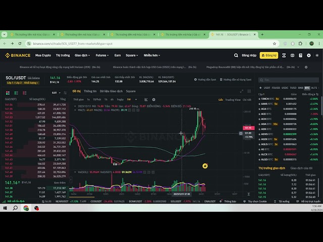 SOL / USDT コイン 2024 - ソラナコイン 2024