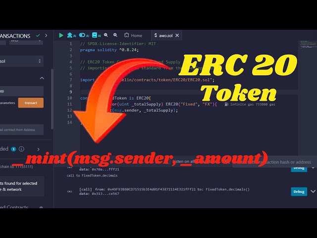 Création d'un jeton ERC20 avec la fonction Mint : didacticiel Solidity Code