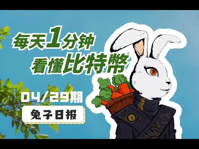 04/29 今日比特币 兔子日报：每天1分钟了解比特币。 ｜比特币分析｜比特币观点｜比特币趋势