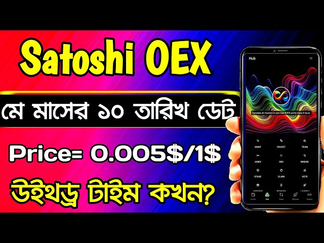 Satoshi Core OEX Withdraw Date Change | Satoshi Core Latest Update 2024 | Income Zone