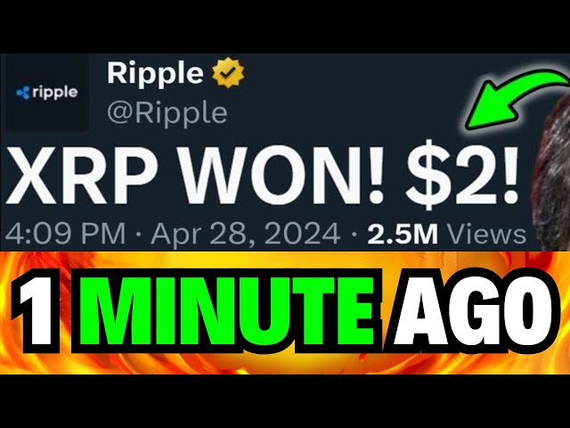 ONE MINUTE AGO XRP WINNS AGAIN! RIPPLE XRP NEWS TODAY IT'S TIME TO HIT $2 OVERNIGHT!!!