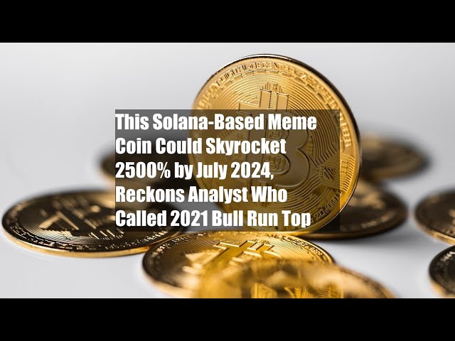 Diese auf Solana basierende Meme-Münze könnte bis Juli 2024 um 2500 % in die Höhe schnellen.