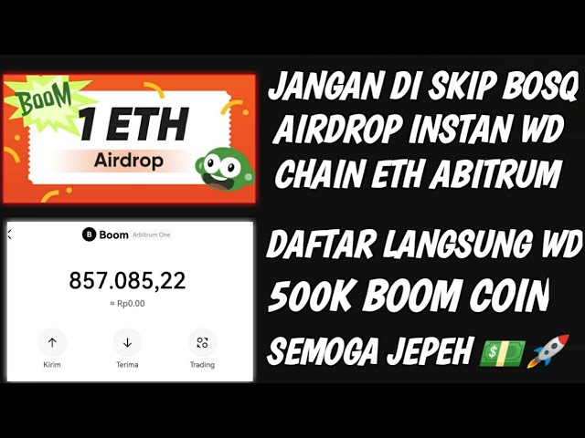 BOOM COIN!! 입소문이 퍼지고 있는 WD ETH ABITRUM 네트워크의 즉각적인 에어드롭👍 WD BOSQ💵🚀🚀에 직접 참여하세요