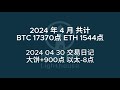 2024年4月、ビットコインは合計+17370ポイント、イーサリアムは+1544ポイントとなりました。皆さん、レイバーデーおめでとうございます！このビデオは長く、4 月のすべての注文を記録しています BTC ETH USDT BNB SOL XRP DOGE PEPE