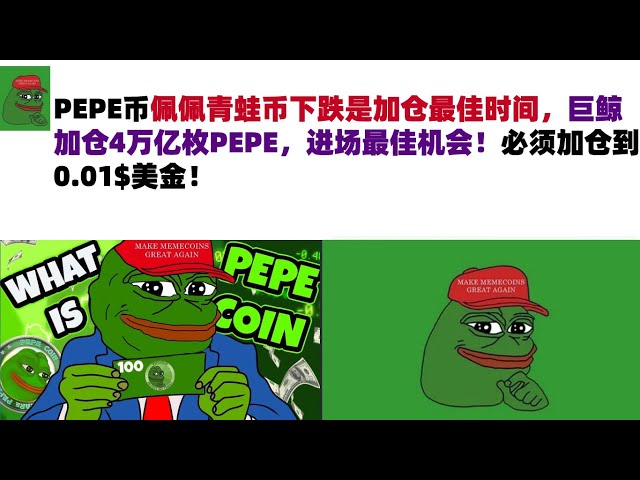 PEPE 통화의 하락은 포지션을 추가하기에 가장 좋은 시기입니다. 거대고래가 4조개의 PEPE를 추가했는데, 이는 시장진입을 위한 절호의 기회입니다! 포지션을 0.01$ USD로 늘려야 합니다! PEPE 코인 | 개구리 동전