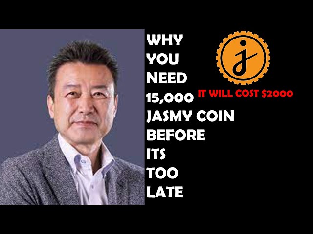 POURQUOI AVEZ-VOUS BESOIN DE 15 000 JASMY COIN AVANT QU'IL SOIT TROP TARD !!!