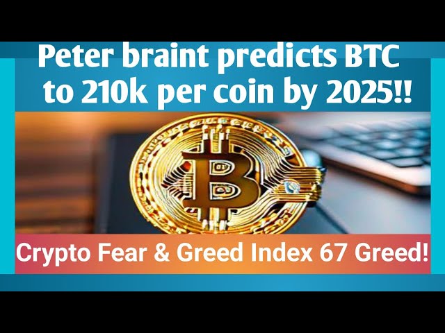 ピーター・ブレインは、BTC が 2025 年までに 1 コインあたり 210,000 になると予測しています!