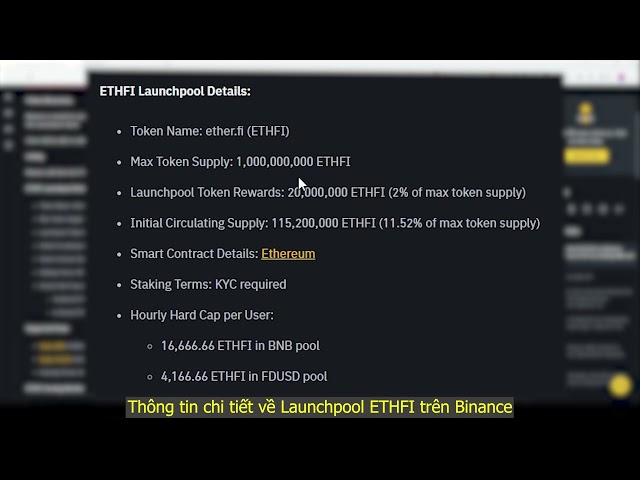 BNB と FDUSD をステークして Binance Launchpool で ETHFI トークン (ether.fi) をマイニングする