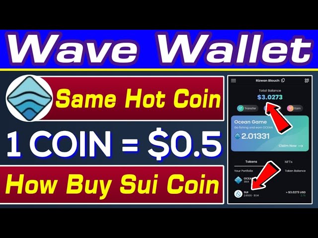 Wave Wallet の新しいマイニング プラットフォーム 2024 |スイトークンの購入方法 | 1 コイン価格 $0.5 |リズワン・ブルーチ