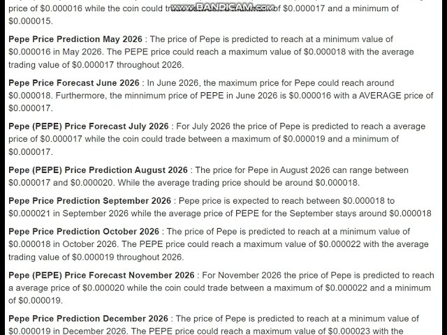 Pepe (PEPE) Price Prediction 2026 - Pepe (PEPE) Price Prediction