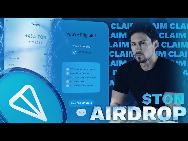 Largage aérien de Toncoin | Comment réclamer le didacticiel TON Airdrop | Largage cryptographique