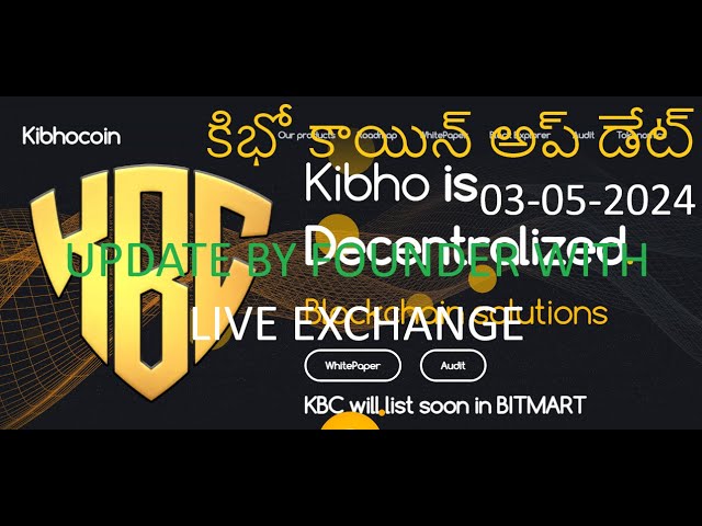 KIBHO COIN 업데이트 2024년 3월 5일 창립자에 의한 KIBHO COIN 업데이트