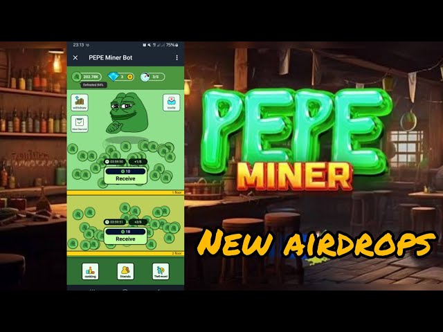 PEPECoin 채굴봇 | 무료 PEPE 토큰 #PEPE 받기