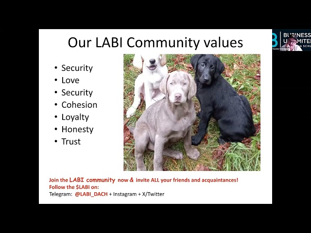 Labrador Bitcoin Token - Business Presentation - with Youtube for your preferred language