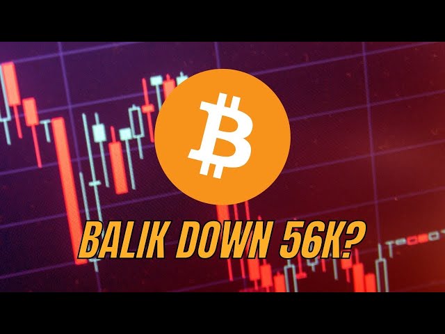 ビットコイン修正ダウン‼️56,000に戻るでしょうか?