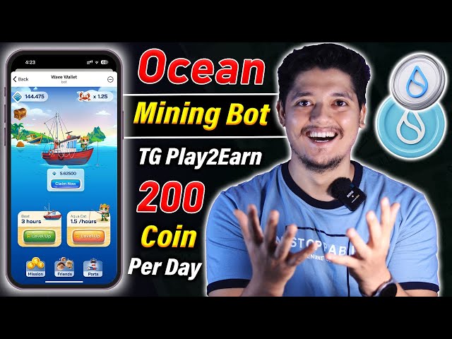 Ocean Token 200 Daily 🔥 - Wave Ocean Wallet Telegram BOT Mining par Sui sans investissement 2024 🚀