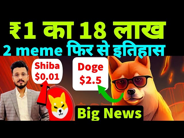 1 à 18 ₹ Pièce Shiba Inu et Doge || Pièce Shiba Inu 0,01 $ || Pièce Doge 2,5 $