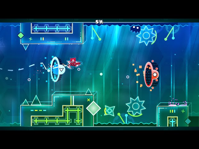 Geometry Dash – [Tägliches Level/Schwieriger (6 Sterne)] EsoTeriai von ItsXavier (Münze)