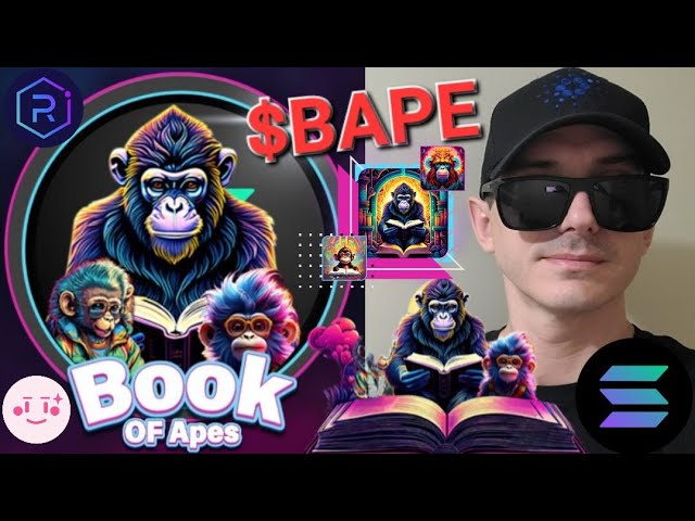 $BAPE - BOOK OF APES TOKEN PRESALE CRYPTO COIN BAPE APE MEME MEMECOIN SOL SOLANA JUPITER RAYDIUM NEW