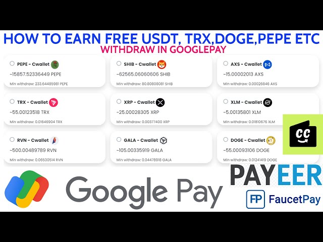 Retirer dans Googlepay | Gagnez un portefeuille Faucetpay payant USDT gratuit | Zéro investissement