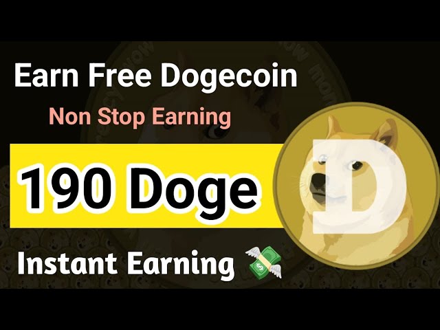 Nouveau site Web de gains Dogecoin gratuits | Gagnez chaque minute 190 DOGE | Application de gains de crypto | Dogecoin gratuit